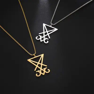 Stainless Steel Hollow Cross Pendant Necklace for Men