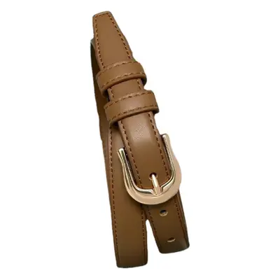 Brown Women's Belt with Gold Buckle