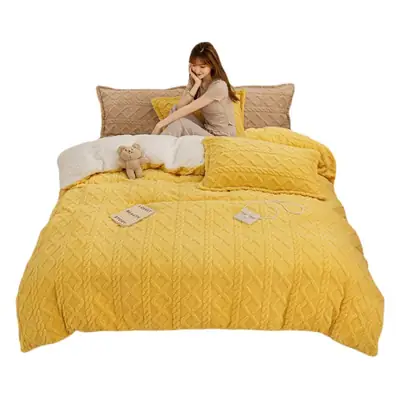 Winter Warm Fleece Quilt Cover Single Double Beige
