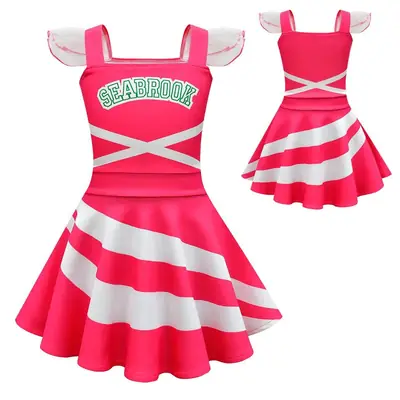 Summer Girls Cheerleading Performance Dress Zombie College Girls Dress Suspender Ballet Dress 80849