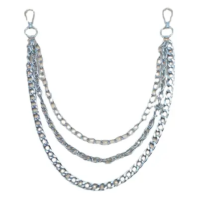 Multi Layer Chain Necklace for Women Retro Hip Hop European American