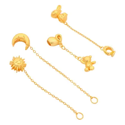 Gold Flower Chain Necklace 10mm Big Hole Sand Gold