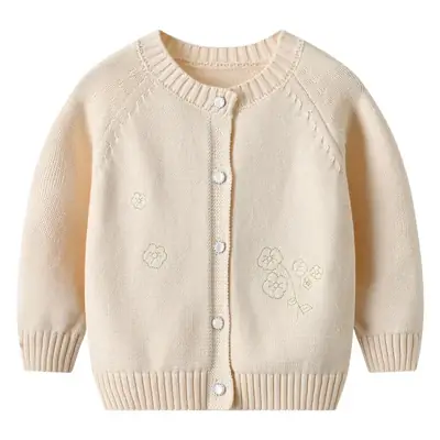 Girls Knitted Cardigan Pure Cotton 2024 Winter