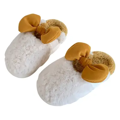 Women's Bowknot Cotton Slippers Warm Autumn Winter