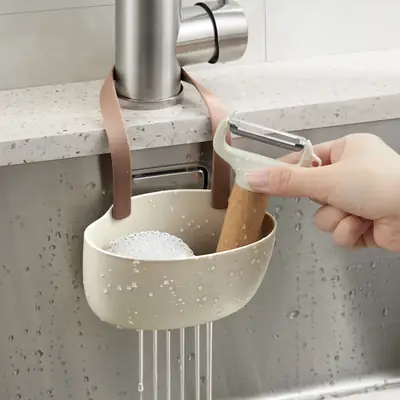 Double Layer Hanging Sink Basket for Kitchen Drainage