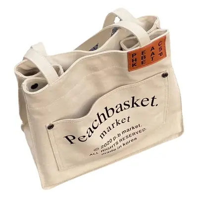 Korean Style Women's Canvas Shoulder Bag Large Capacity