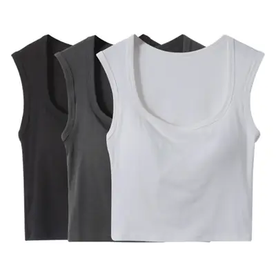 Women Sleeveless Vests Black White 2023