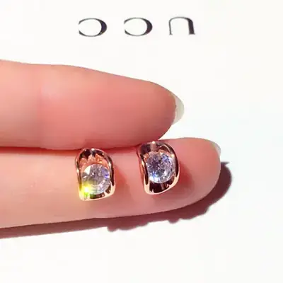 Super Flash Inlaid Zircon Geometric Earrings for Women