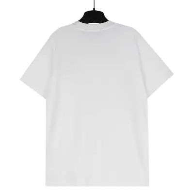 White Cotton Short-Sleeve T-Shirt for Men Women