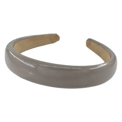 Vintage Cream Patent Leather Head Hoop with Cranial Top Design