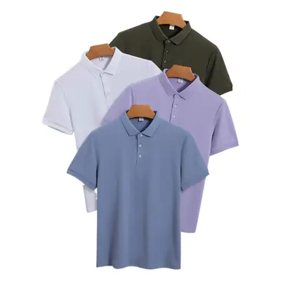 Men's Lavender Quick-Drying UV Sunscreen Polo Shirt