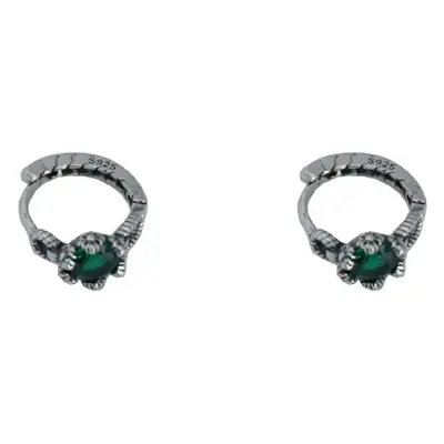 Retro Olive Green French Niche Earrings