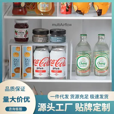 Transparent Retractable Refrigerator Storage Partition