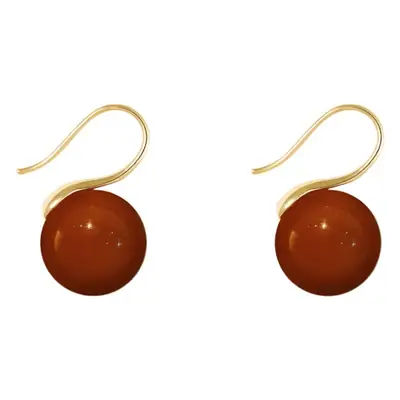 Benmingnian Red Agate Earrings for Women