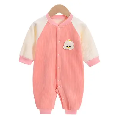New Baby Fleece Suit Cartoon Pink Blue Yellow