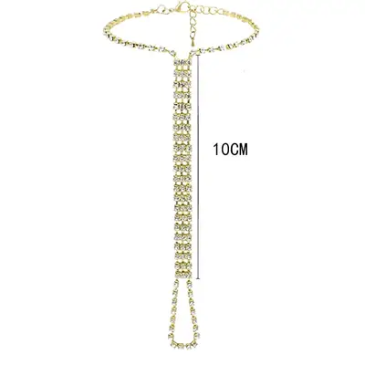 Gold Diamond Anklet for Women - 1 Pair European Style