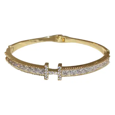 Korean Ultra-Flash Zircon Letter Buckle Bracelet