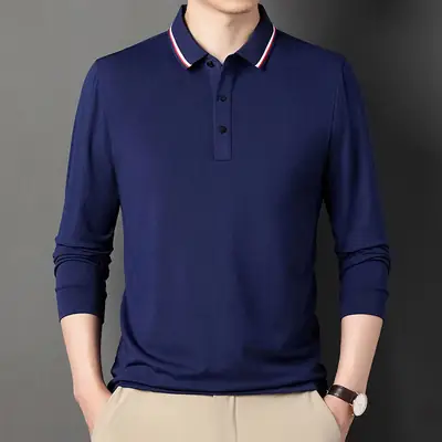 Men's Grey Polo Shirt with Watch Set