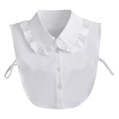 White Petal Fake Collar Shirt for Girls