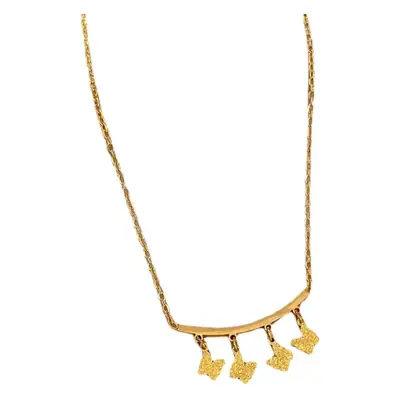 Titanium Steel Gold Foil Butterfly Necklace for Women