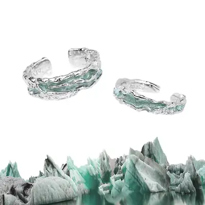 Mint Oil Dropping Adjustable Ring Women's Niche Design