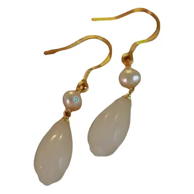 Magnolia Jade Earrings Women Elegant 2022 Summer
