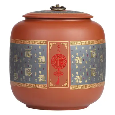 Ceramic Tea Canister Purple Clay Storage Jar 0.5kg