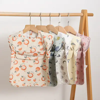 Baby Bib with Cute Print for Feeding & Drying