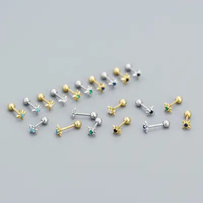 S925 Silver Star Earrings for Women