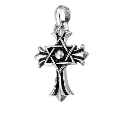 High version copper silver-plated non-fading cross pendant clavicle necklace European and American classic clavicle chain wholesale