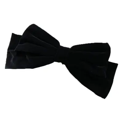 Black Flannel Oversized Bow Hairpin Top Clip for Women