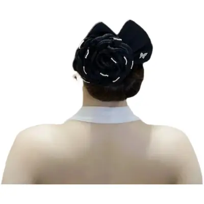 Soft Fabric Flower Hair Clip for Women