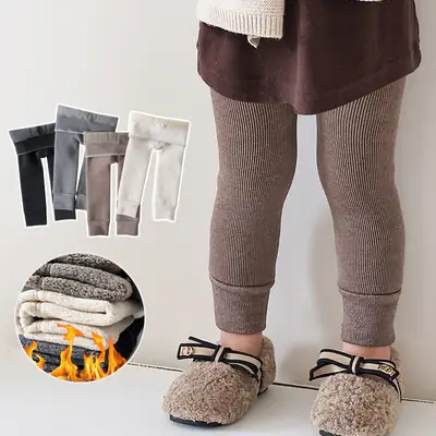 Girls Fleece Leggings Thick Warm Pantyhose Winter