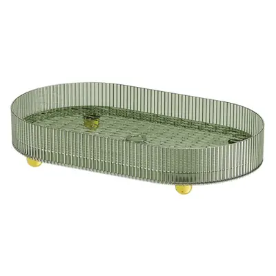 Rectangular Glass Tea Plate with Gold Accents