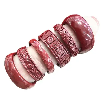 Cinnabar Rose Braided Ring for Men Women High Gold Sand