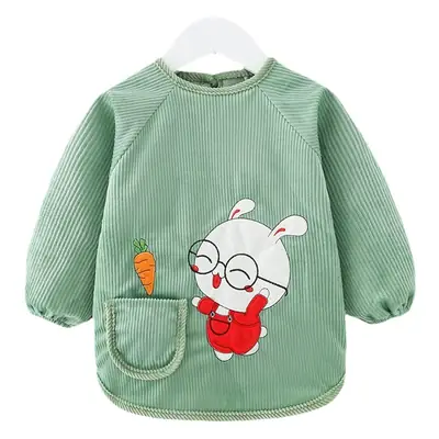 Baby's Green Cotton Hoodie with Cute Rabbit Print