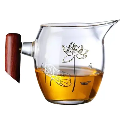 Thickened Wooden Glass Fair Cup Tea Filter Set