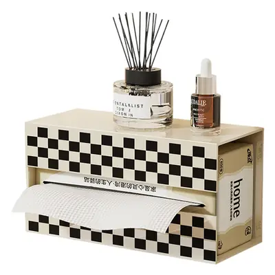 Luxury Checkered Tissue Box for Living Room & Bathroom