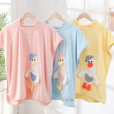 Children's Cartoon Goose Bath Towel Blanket Coral Fleece
