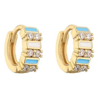 Copper Plated Zircon Earrings for Women