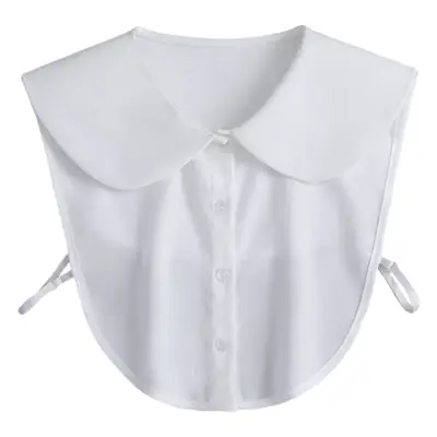 White Chiffon Fake Collar Shirt for Women