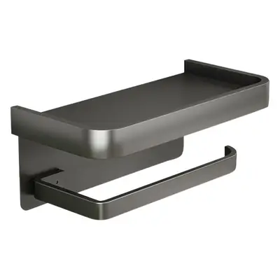 Modern Black Phone & Toilet Paper Holder
