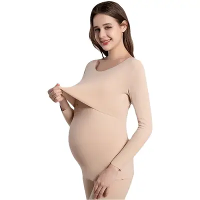 Pink Long Sleeve Maternity Top for Women