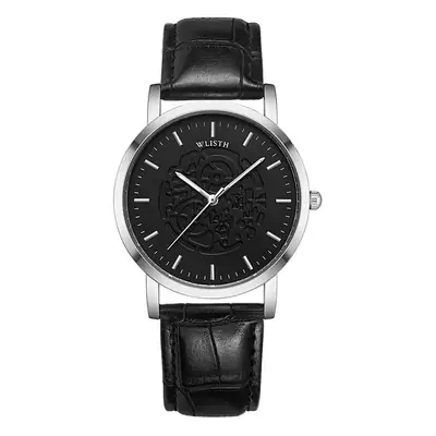 Walis Classic Rose Gold Couple Watch with Skeleton Dial
