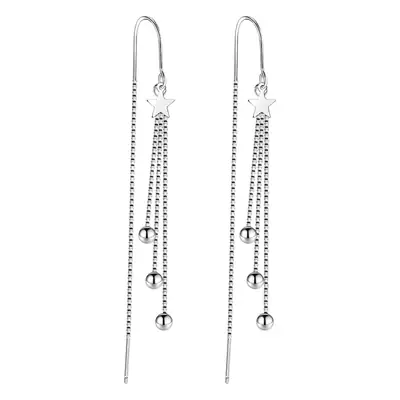 Women Star Earrings with Beads & Ear Hooks