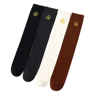 Black R Logo Kids Over-the-Knee Socks