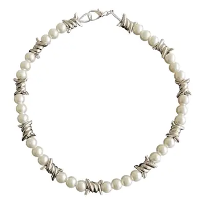 Thorns Spliced Pearl European Hip Hop Necklace