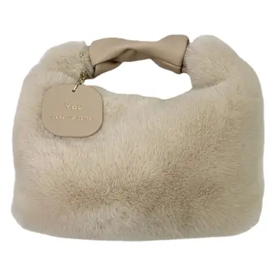 2022 Faux Wool Handbag for Women Beige