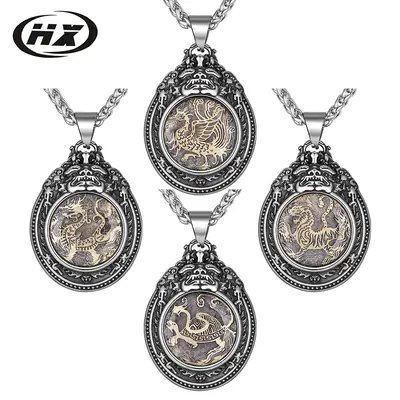 Stainless Steel Dragon Necklace for Men