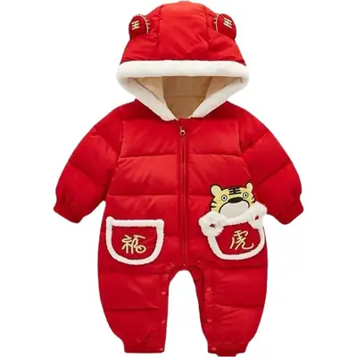 Newborn Baby Winter Red Chinese Outfit 1 Year Old